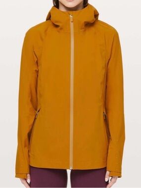 lululemon athletica Hooded rain Jacket - Mustard Gold